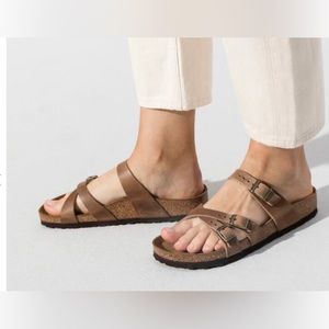 Birkenstock Franca Cork Brown Leather Sandals 39N